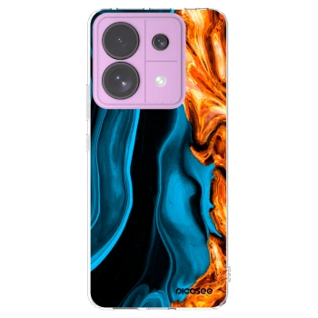 Picasee silikonový průhledný obal pro Xiaomi Redmi Note 13 Pro 5G - Gold blue