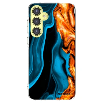 Picasee silikonový průhledný obal pro Samsung Galaxy A35 5G A356B - Gold blue