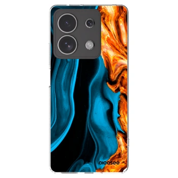 Picasee silikonový průhledný obal pro Xiaomi Redmi Note 13 4G - Gold blue