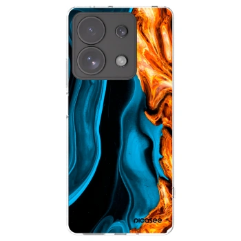 Picasee silikonový průhledný obal pro Xiaomi Redmi Note 13 Pro 4G - Gold blue