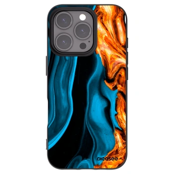Picasee silikonový černý obal pro Apple iPhone 16 Pro - Gold blue