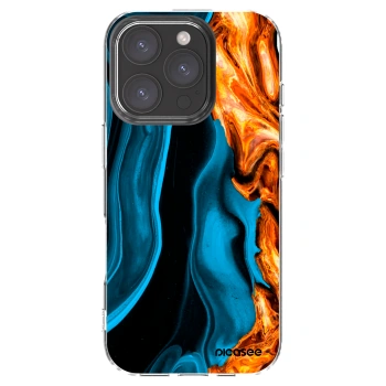 Picasee silikonový průhledný obal pro Apple iPhone 16 Pro - Gold blue