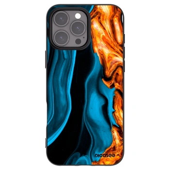 Picasee silikonový černý obal pro Apple iPhone 16 Pro Max - Gold blue