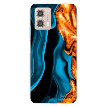 Picasee silikonový průhledný obal pro Motorola Moto G53 5G - Gold blue