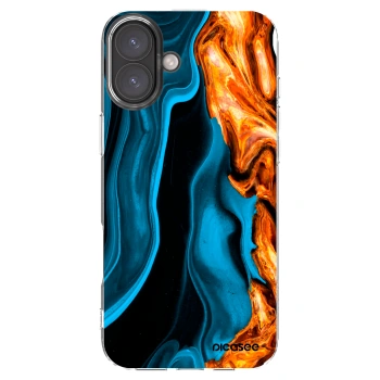 Picasee silikonový průhledný obal pro Apple iPhone 16 Plus - Gold blue