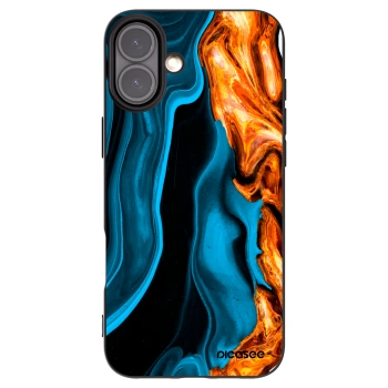 Picasee silikonový černý obal pro Apple iPhone 16 Plus - Gold blue