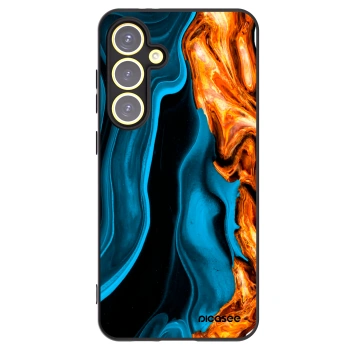 Picasee silikonový černý obal pro Samsung Galaxy S24 FE S721B - Gold blue