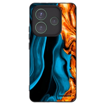 Picasee silikonový černý obal pro Xiaomi Redmi Note 14 5G - Gold blue