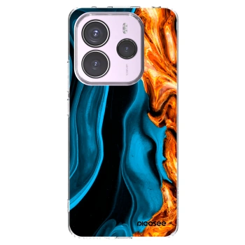 Picasee silikonový průhledný obal pro Xiaomi Redmi Note 14 5G - Gold blue