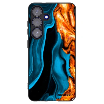 Picasee silikonový černý obal pro Samsung Galaxy S25 5G - Gold blue