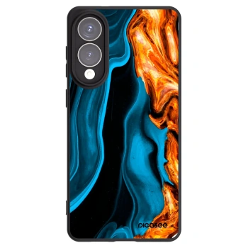 Picasee silikonový černý obal pro Samsung Galaxy S25 Edge 5G - Gold blue