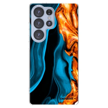 Picasee silikonový průhledný obal pro Samsung Galaxy S25 Ultra 5G - Gold blue