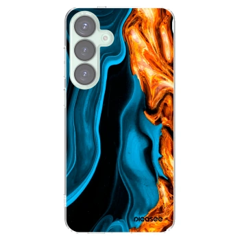 Picasee silikonový průhledný obal pro Samsung Galaxy S25+ 5G - Gold blue