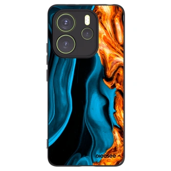 Picasee silikonový černý obal pro Xiaomi Redmi Note 14 4G - Gold blue