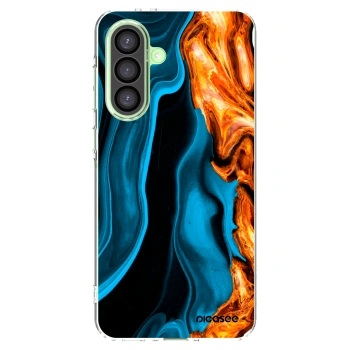 Picasee silikonový průhledný obal pro Samsung Galaxy A26 5G A266B - Gold blue