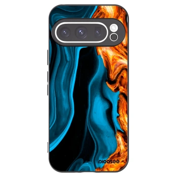 Picasee silikonový černý obal pro Google Pixel 9 Pro - Gold blue