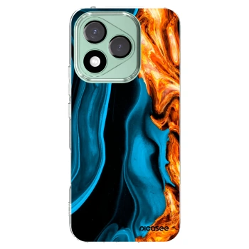 Picasee silikonový průhledný obal pro Honor 400 Lite 5G - Gold blue