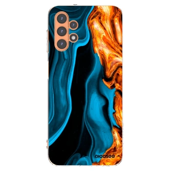 Picasee silikonový průhledný obal pro Samsung Galaxy A13 5G - Gold blue