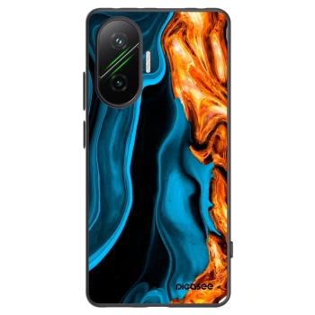 Picasee silikonový černý obal pro Xiaomi Poco F7 5G - Gold blue