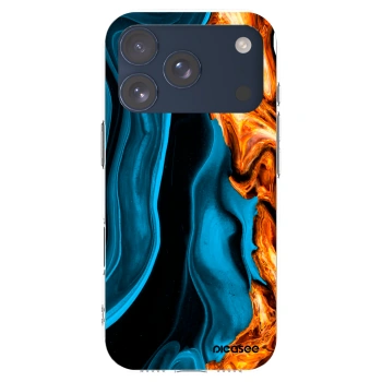 Picasee silikonový průhledný obal pro Apple iPhone 17 Pro - Gold blue