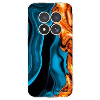 Picasee silikonový průhledný obal pro Xiaomi Redmi Note 15 Pro 4G - Gold blue