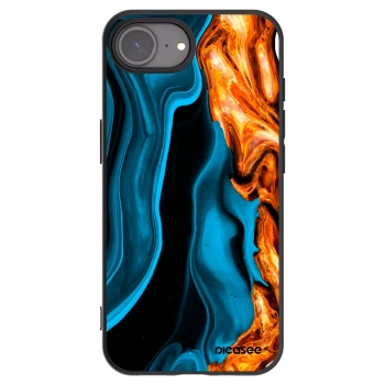 Picasee silikonový černý obal pro Apple iPhone 17e - Gold blue