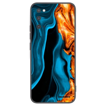 Picasee silikonový černý obal pro Samsung Galaxy S20 G980F - Gold blue