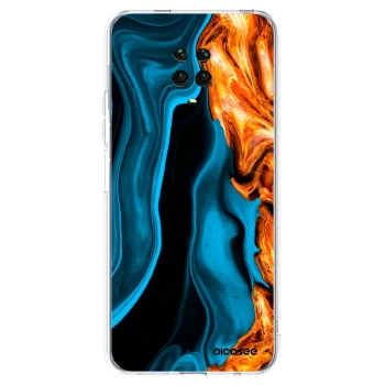 Picasee silikonový průhledný obal pro Xiaomi Redmi Note 9S - Gold blue