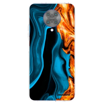 Picasee silikonový průhledný obal pro Xiaomi Poco F2 Pro - Gold blue