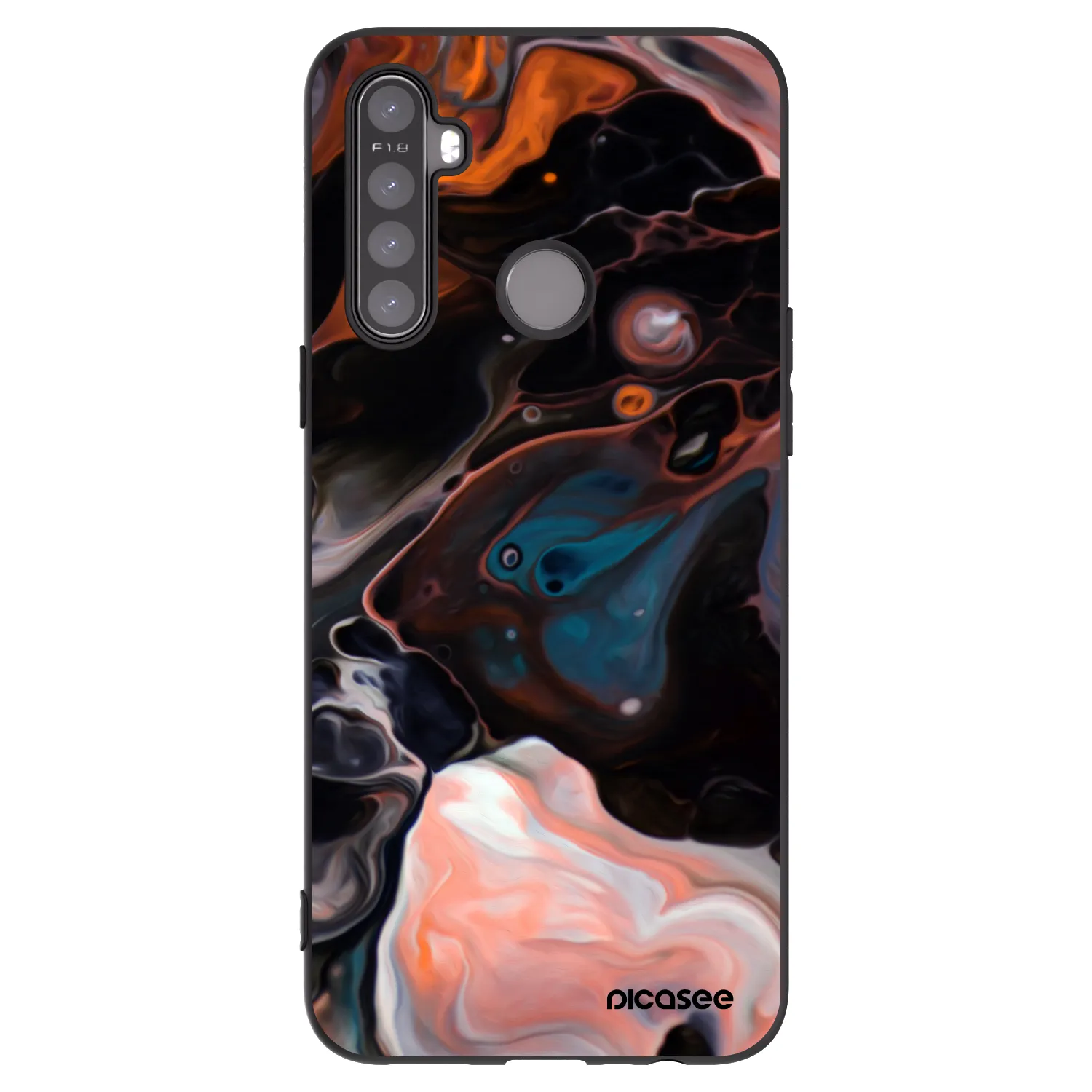 Picasee silikonový černý obal pro Realme 5 - Cream