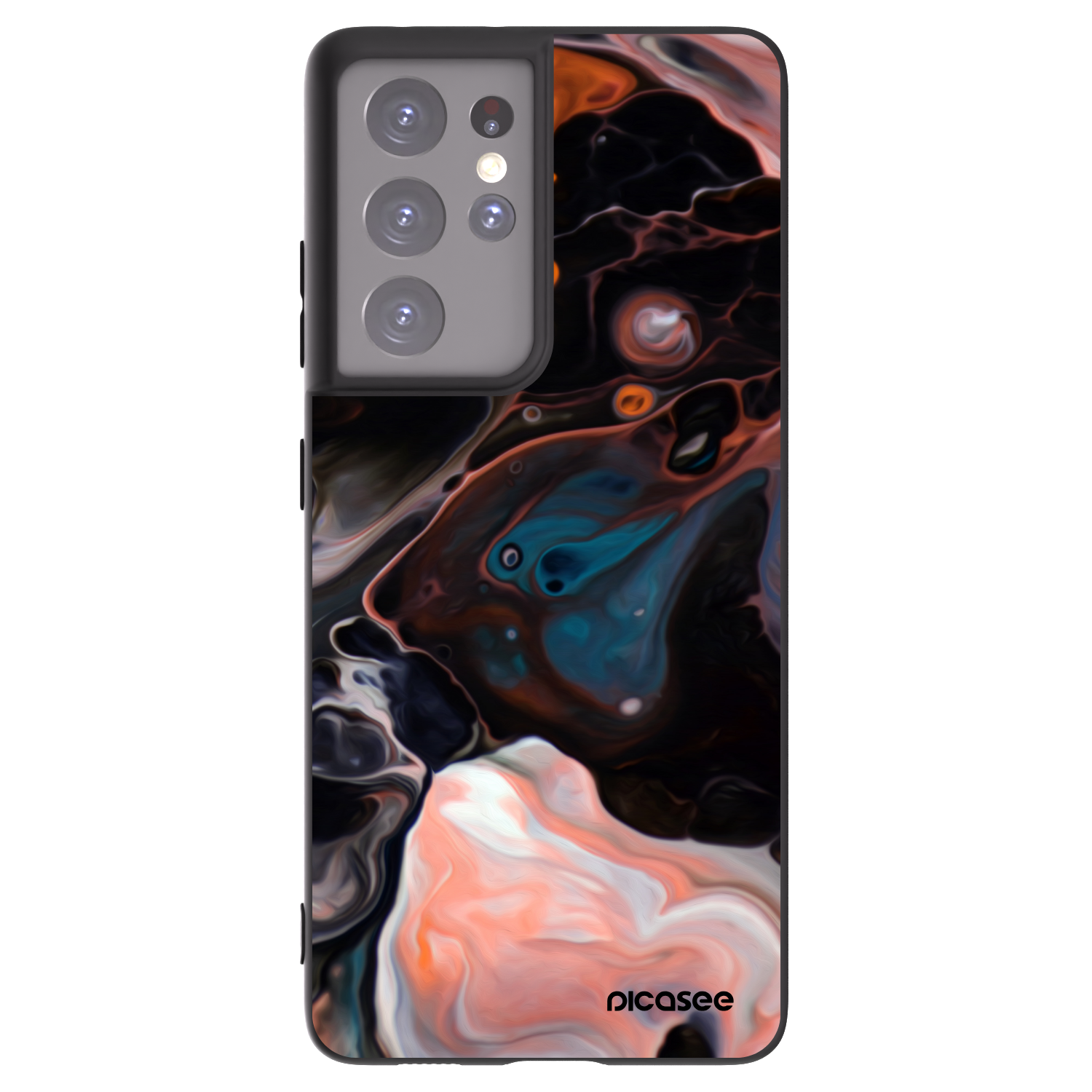 Picasee silikonový černý obal pro Samsung Galaxy S21 Ultra 5G G998B - Cream