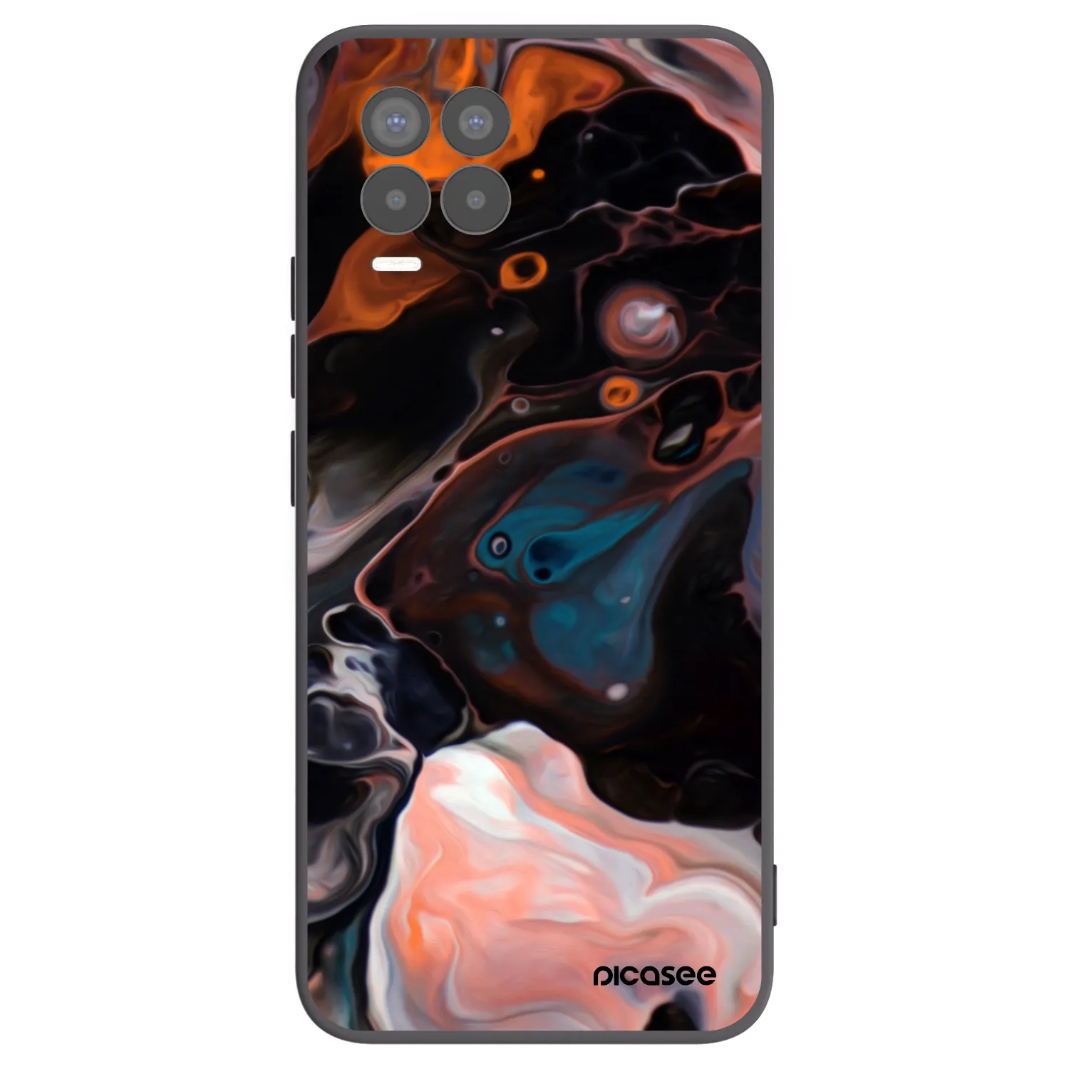 Picasee silikonový černý obal pro Realme 8 4G - Cream
