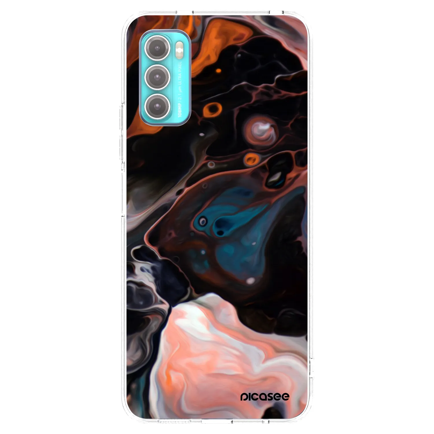Picasee silikonový průhledný obal pro Motorola Moto G60 - Cream