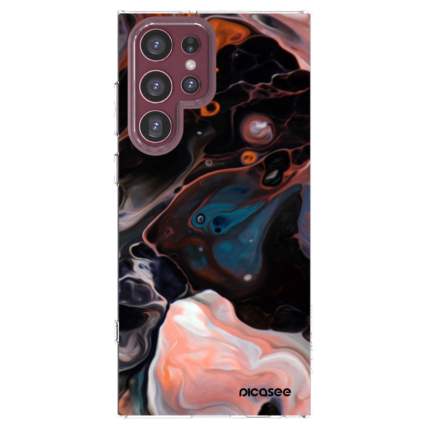 Picasee silikonový průhledný obal pro Samsung Galaxy S22 Ultra 5G - Cream