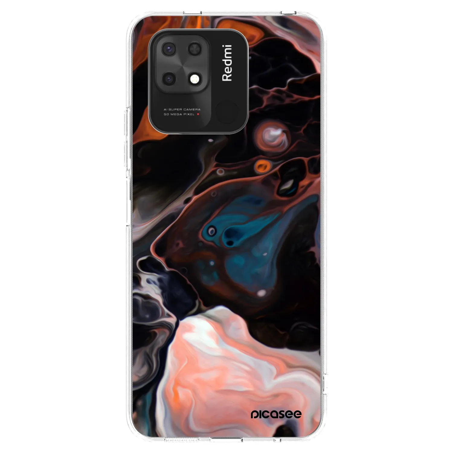 Picasee silikonový průhledný obal pro Xiaomi Redmi 10C - Cream