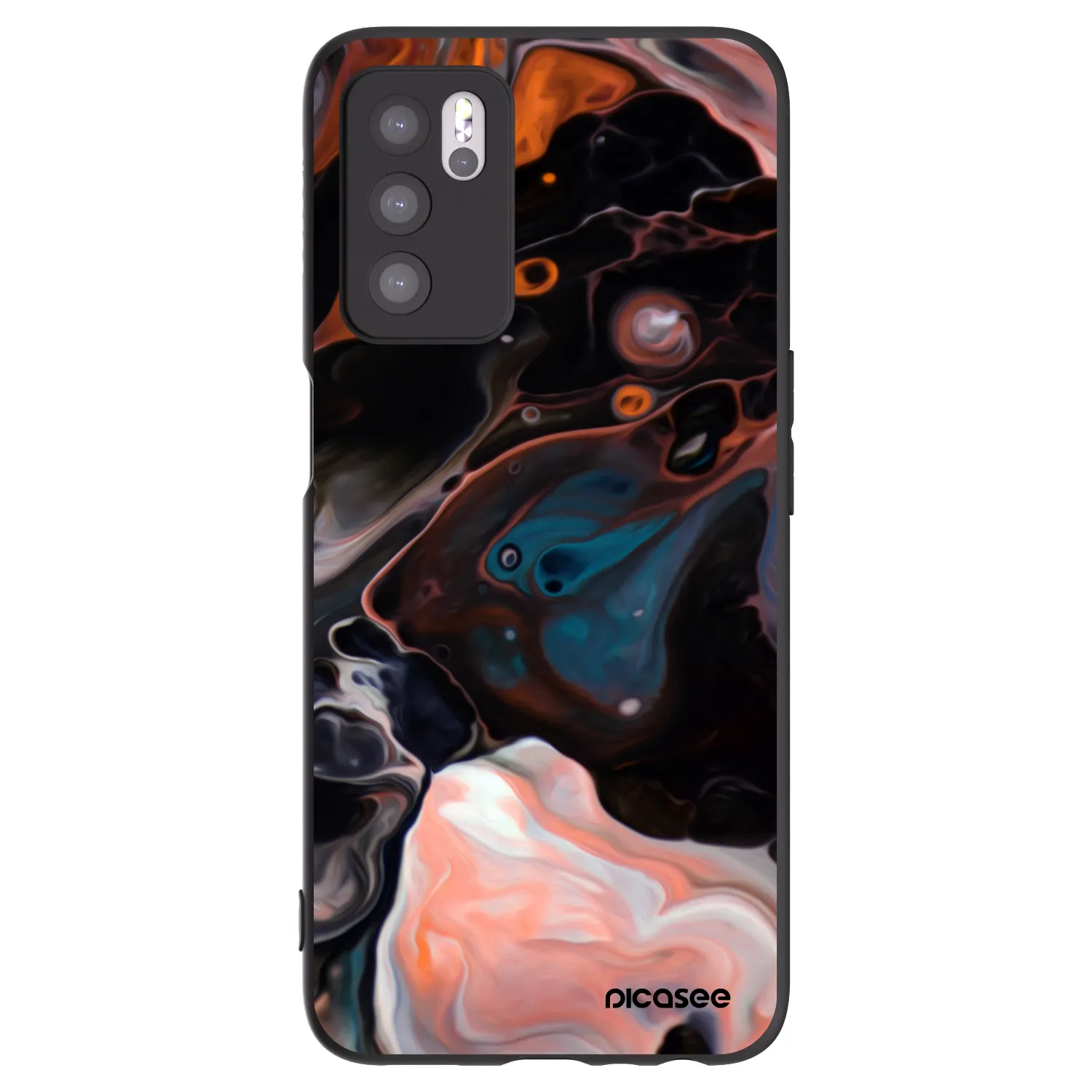 Picasee silikonový černý obal pro OPPO A16s - Cream