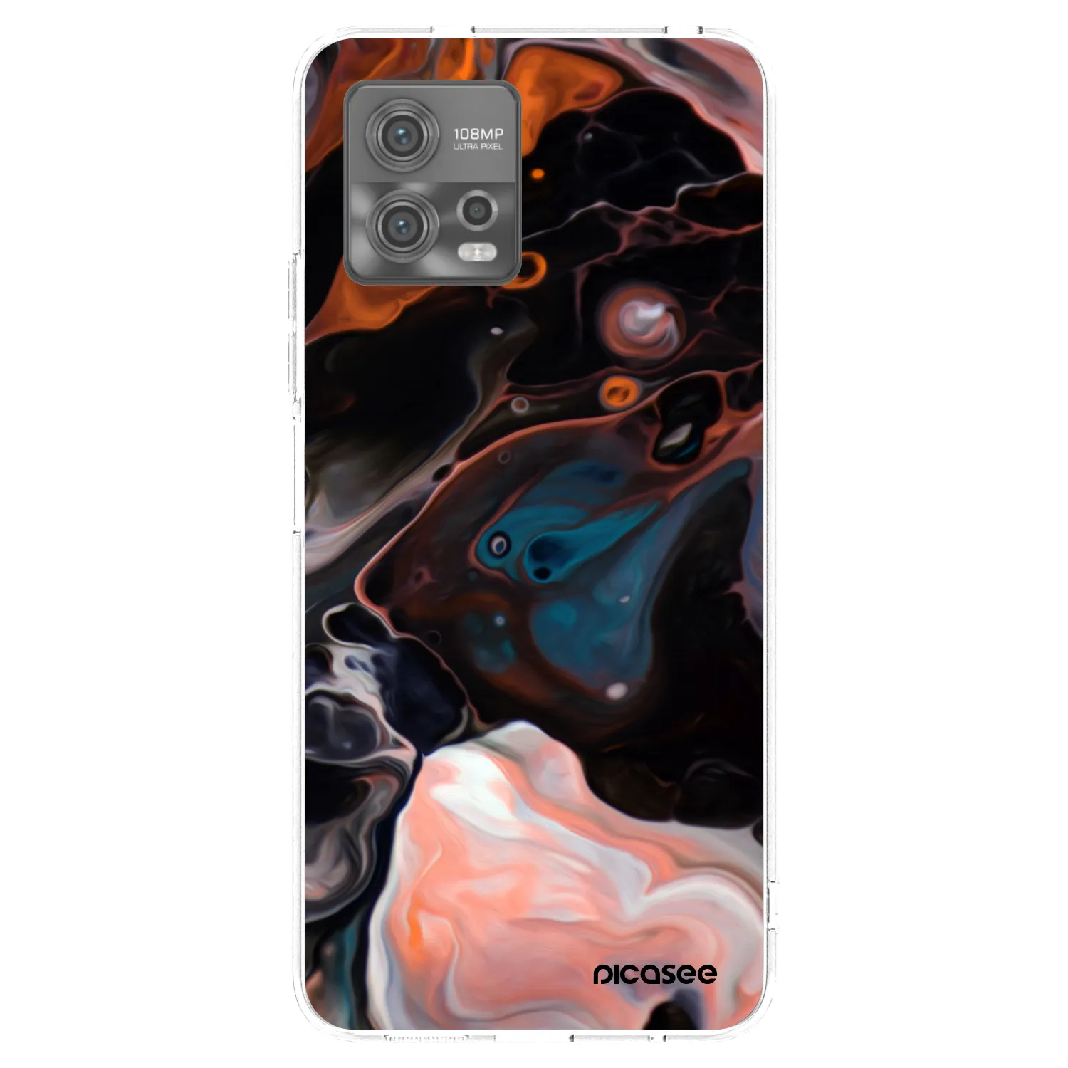 Picasee silikonový průhledný obal pro Motorola Moto G72 - Cream