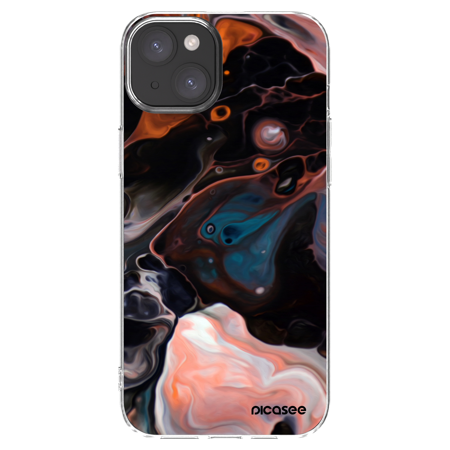 Picasee silikonový průhledný obal pro Apple iPhone 15 Plus - Cream