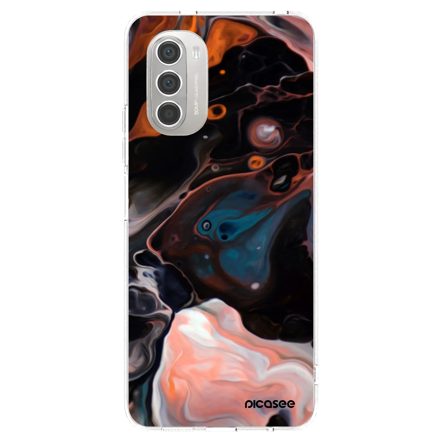 Picasee silikonový průhledný obal pro Motorola Moto G51 - Cream