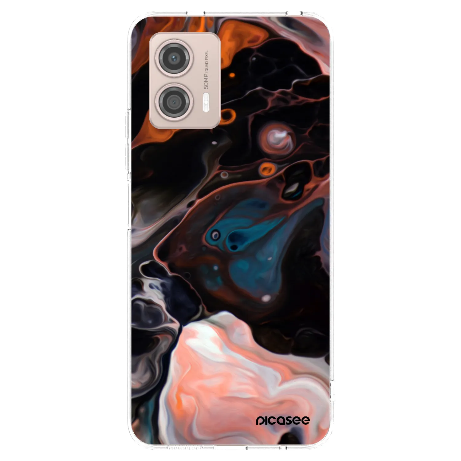 Picasee silikonový průhledný obal pro Motorola Moto G53 5G - Cream