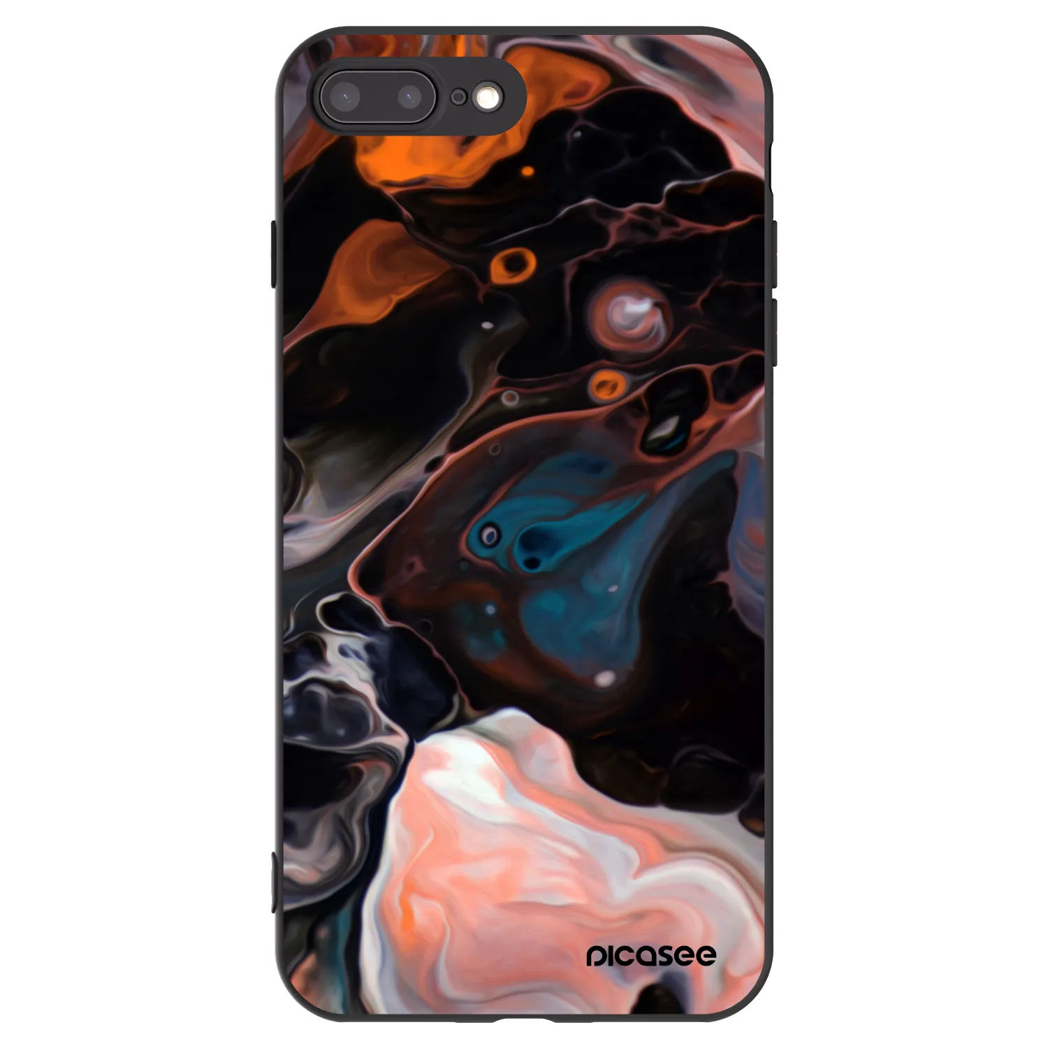 Picasee silikonový černý obal pro Apple iPhone 7 Plus - Cream