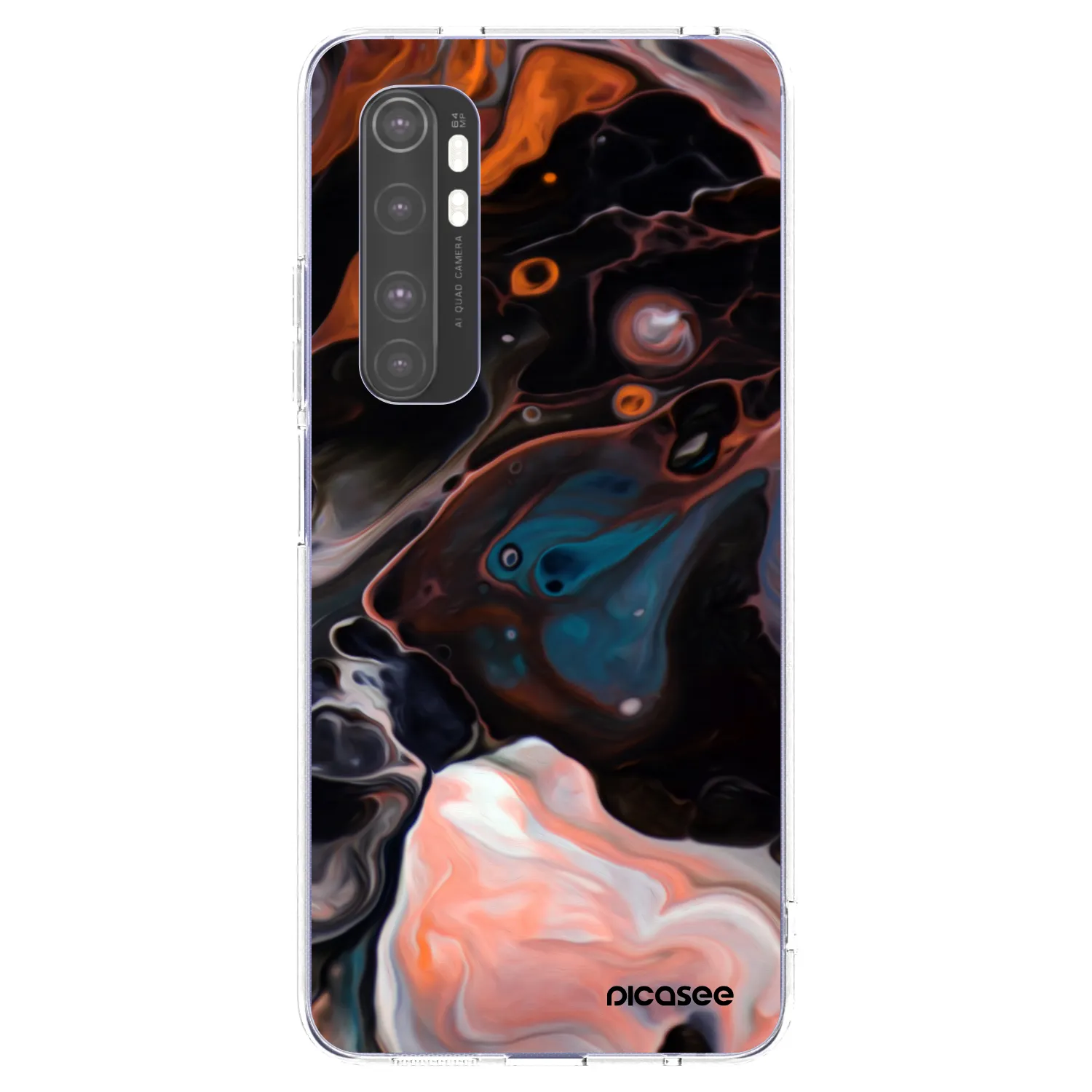 Picasee silikonový průhledný obal pro Xiaomi Mi Note 10 Lite - Cream