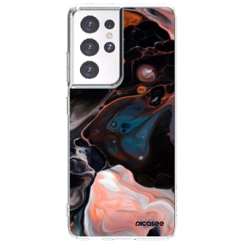 Picasee silikonový průhledný obal pro Samsung Galaxy S21 Ultra 5G G998B - Cream