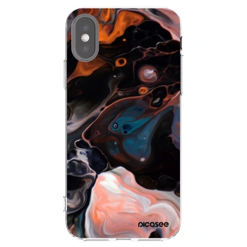 Picasee silikonový průhledný obal pro Apple iPhone X/XS - Cream