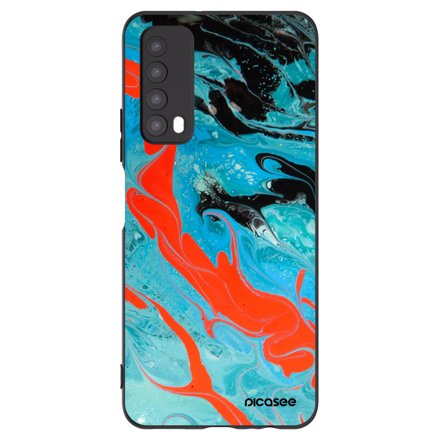 Picasee silikonový černý obal pro Huawei P Smart 2021 - Blue Magma
