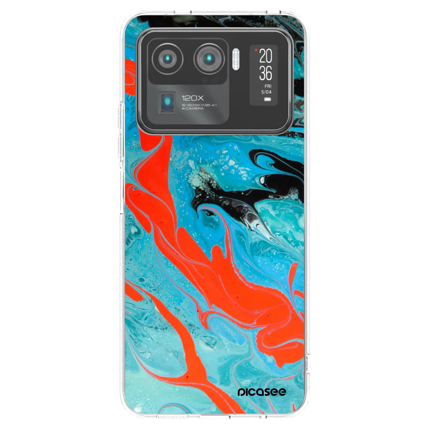 Picasee silikonový průhledný obal pro Xiaomi Mi 11 Ultra - Blue Magma