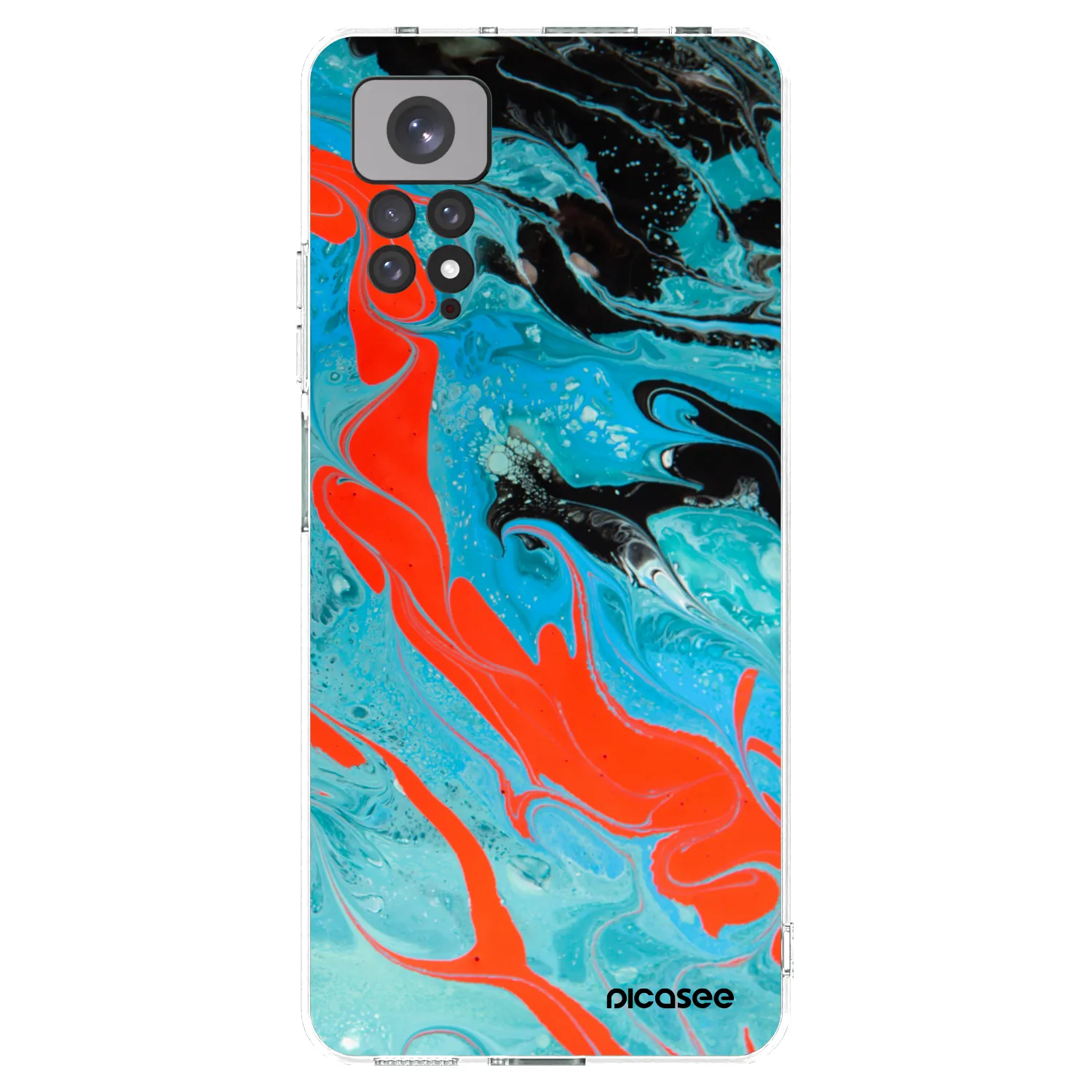 Picasee silikonový průhledný obal pro Xiaomi Redmi Note 11 - Blue Magma