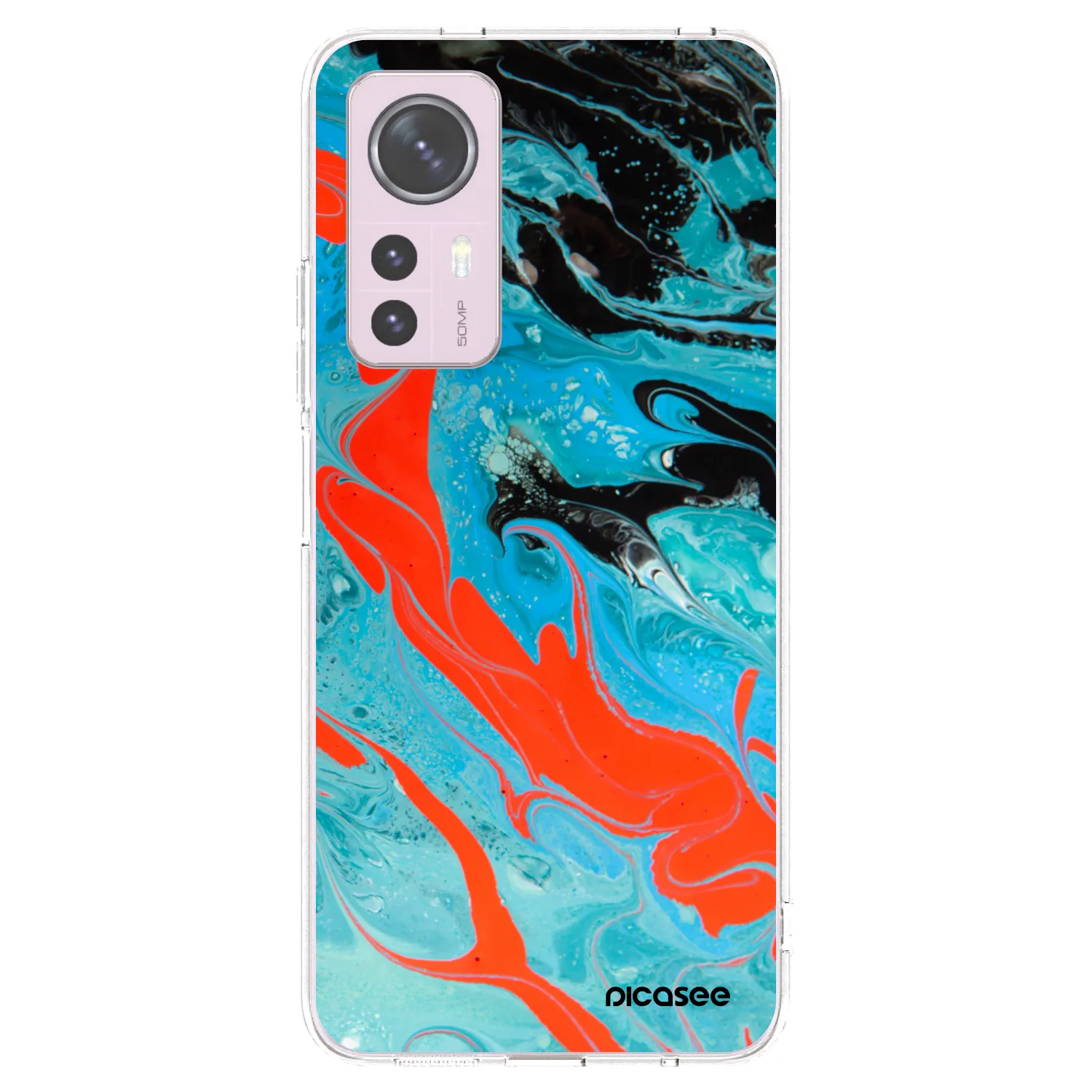 Picasee silikonový průhledný obal pro Xiaomi 12 - Blue Magma