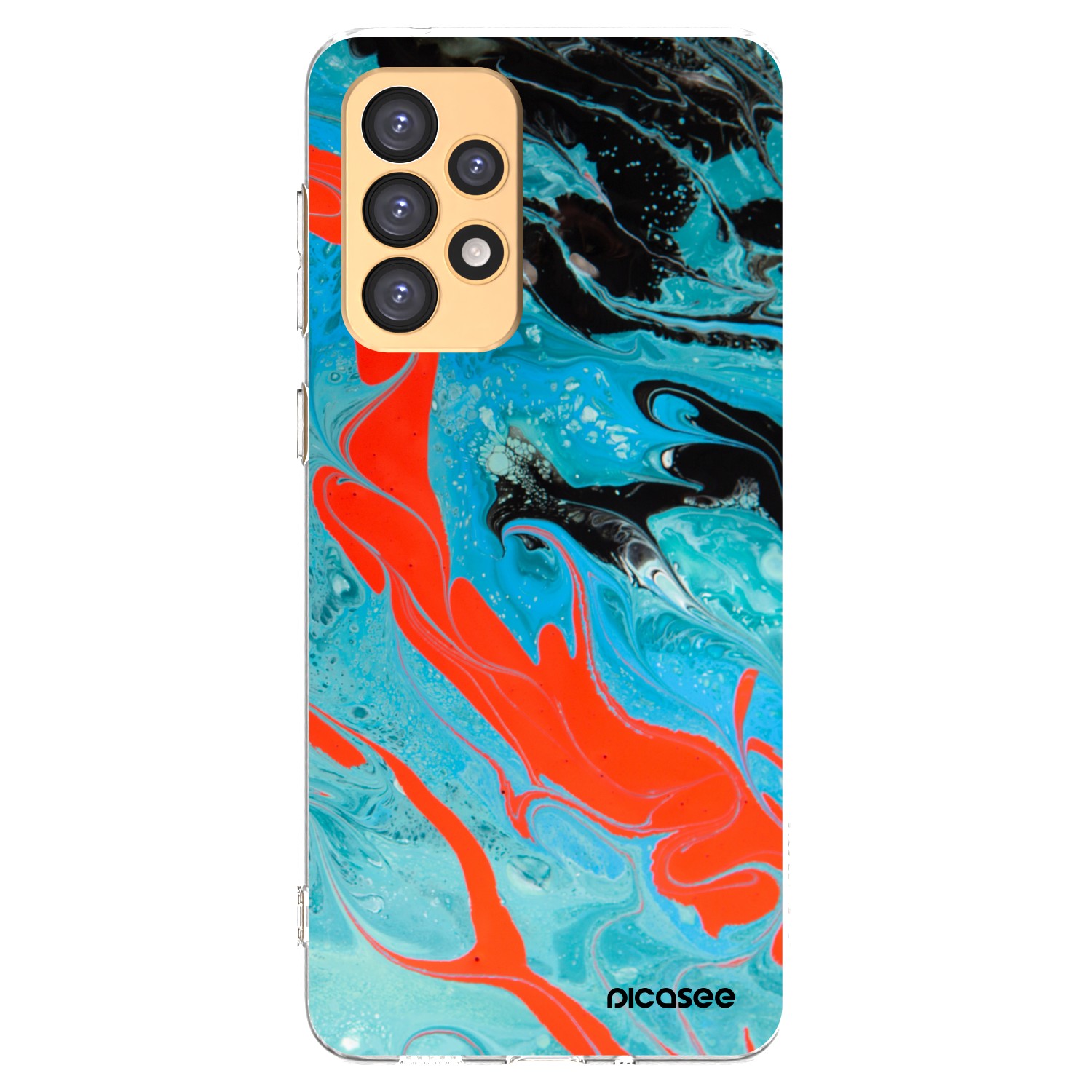 Picasee silikonový průhledný obal pro Samsung Galaxy A33 5G A336 - Blue Magma