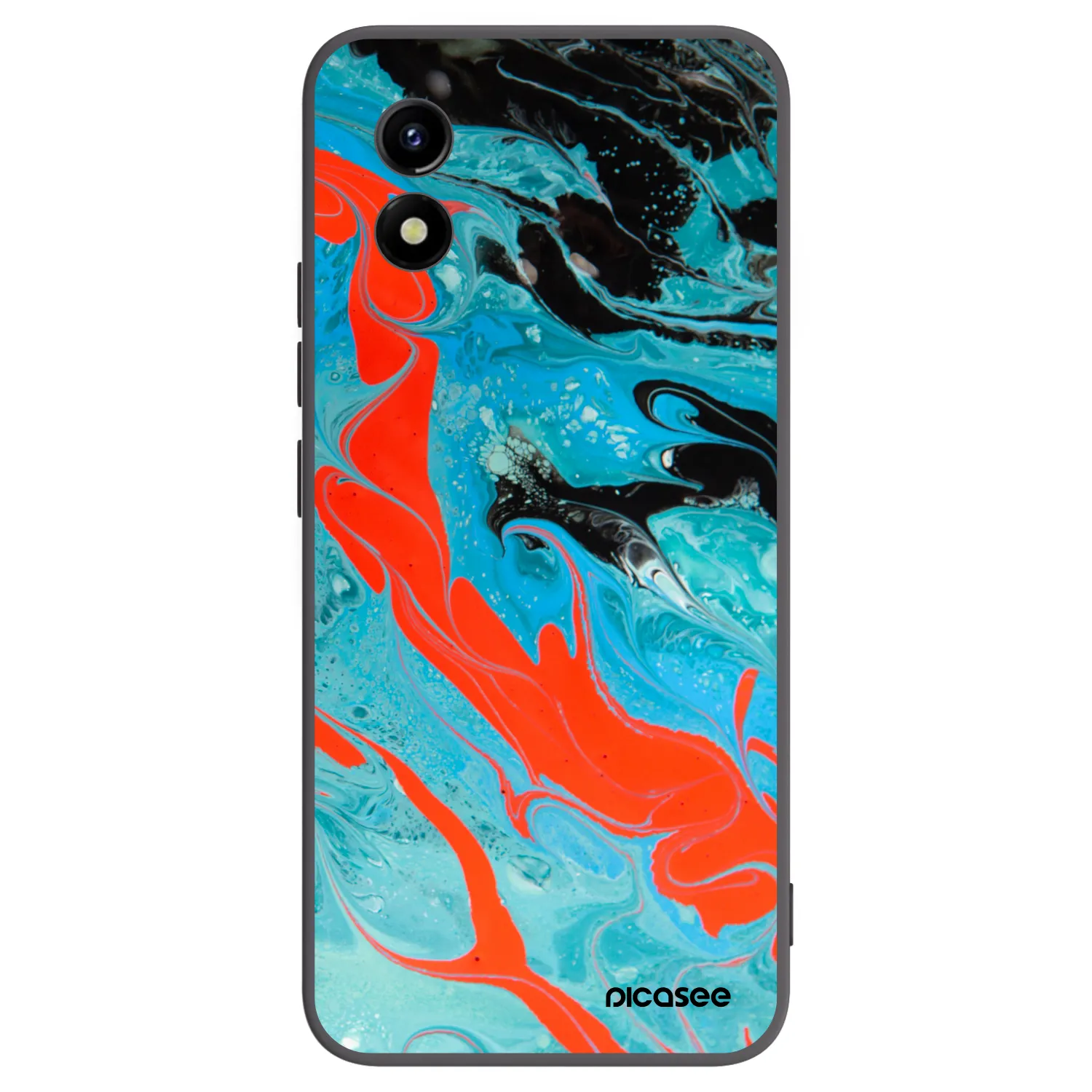 Picasee silikonový černý obal pro Vivo Y01 - Blue Magma